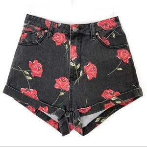 MINKPINK Wild Roses Grow High Waisted Shorts